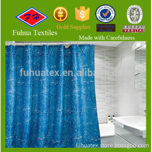 printed polyester waterproof fabric for shower curtain